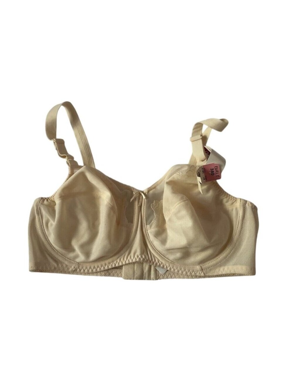 Bali Womens Full Coverage Soft Cup Bra 38D Beige Style 180 Lightly Lined Adjusta